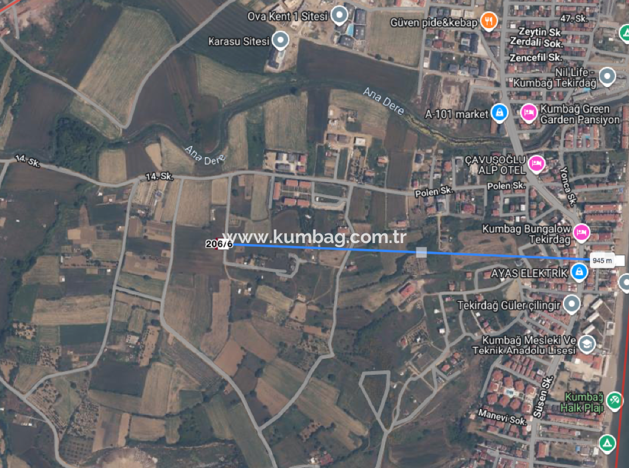 Land For Sale With 392 M2 Residential Zoning In A Rapidly Developing Region In Kumbağ