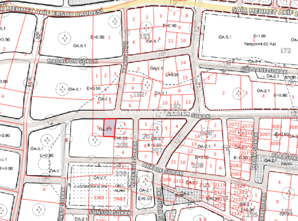 Land For Sale With 392 M2 Residential Zoning In A Rapidly Developing Region In Kumbağ