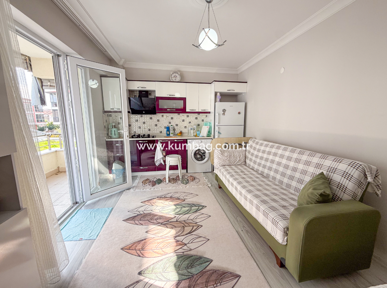 1 1 Flat For Sale In A Residential Building Close To Gündal Beach In Kumbağ