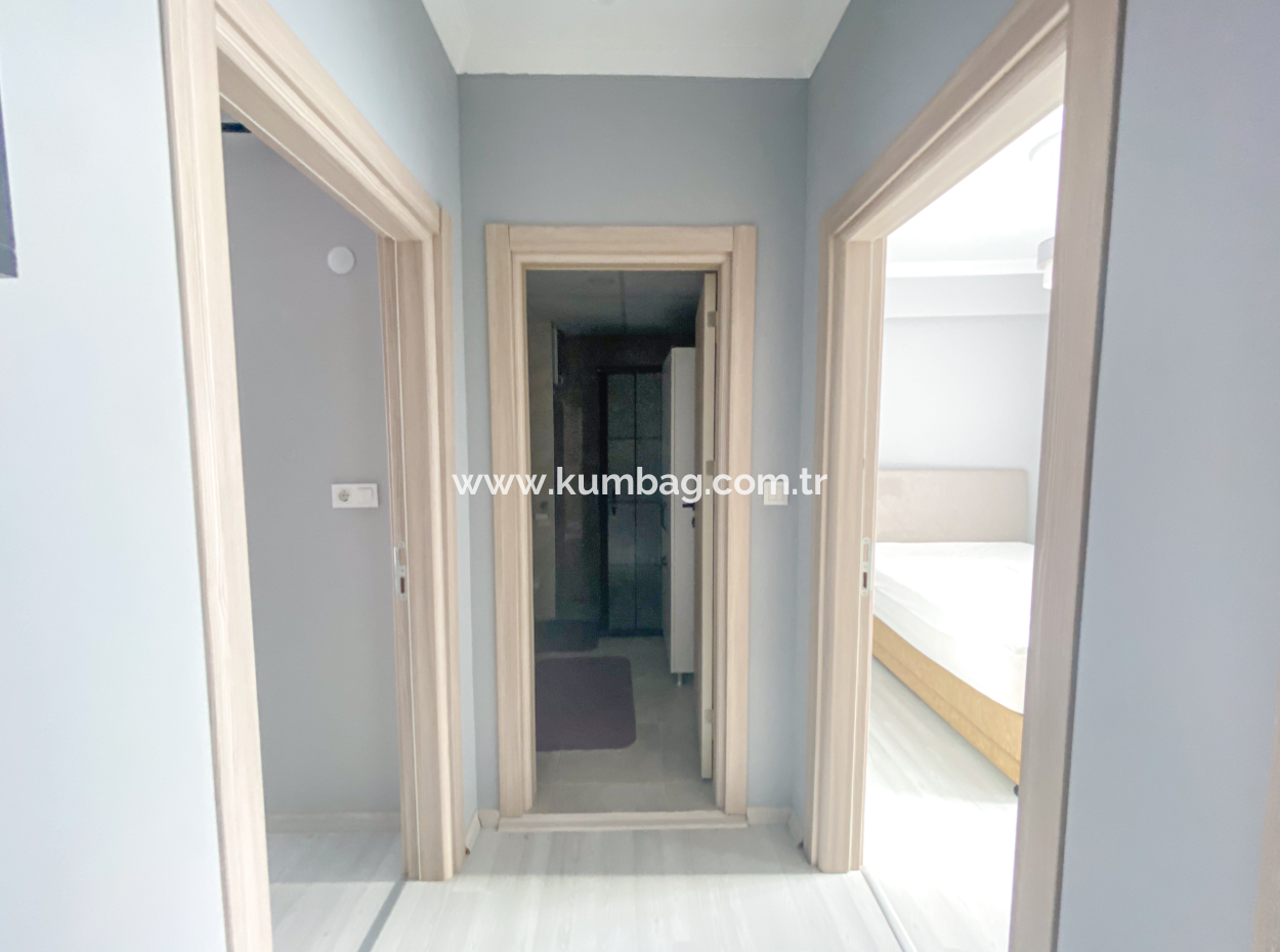 Furnished 2 1 Flat For Rent In A Building With Elevator In The Center Of Kumbağ