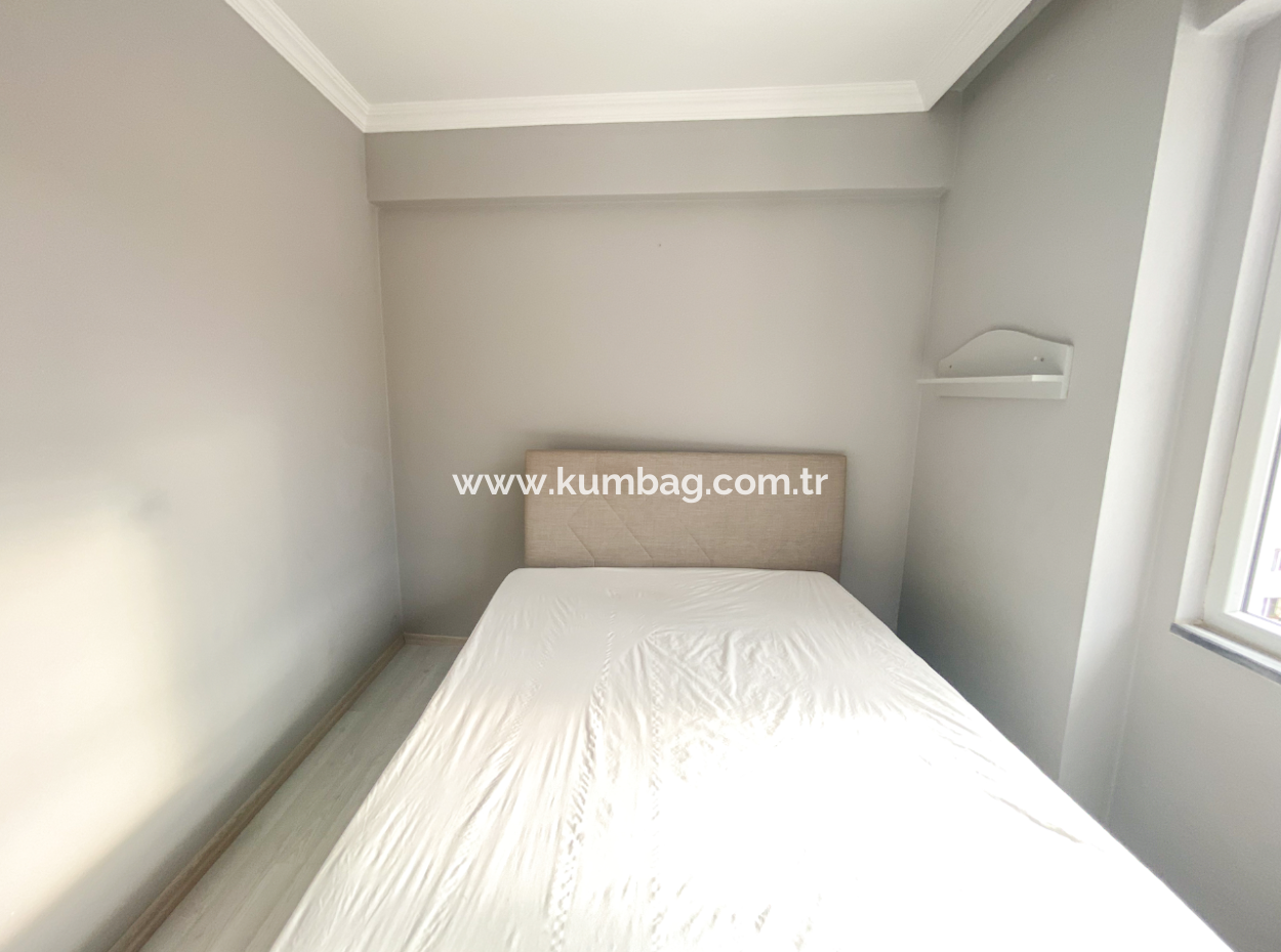 Furnished 2 1 Flat For Rent In A Building With Elevator In The Center Of Kumbağ