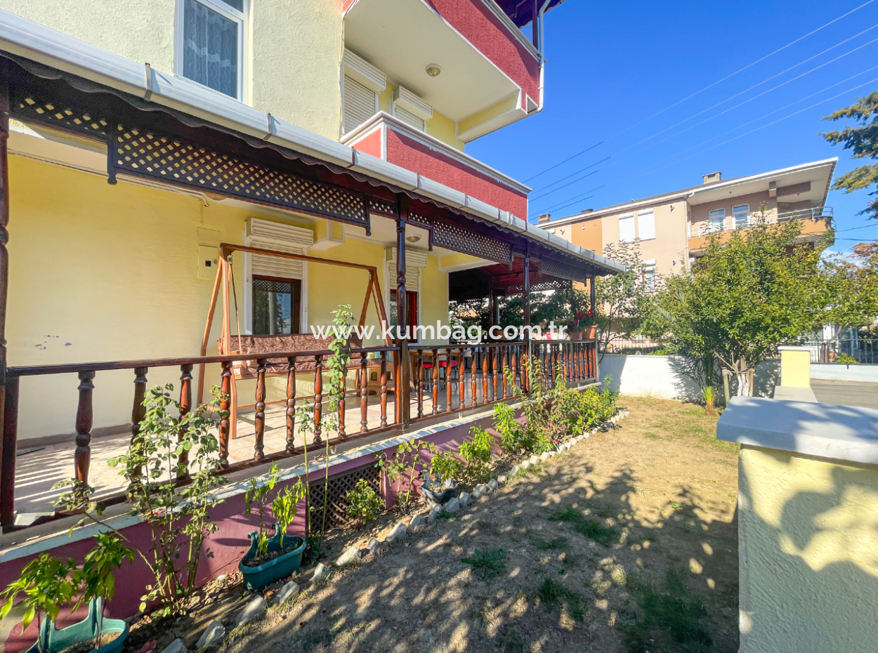 Kumbağ Triplex For Sale With Garden Settlement Close To The Sea 4 1 Villa
