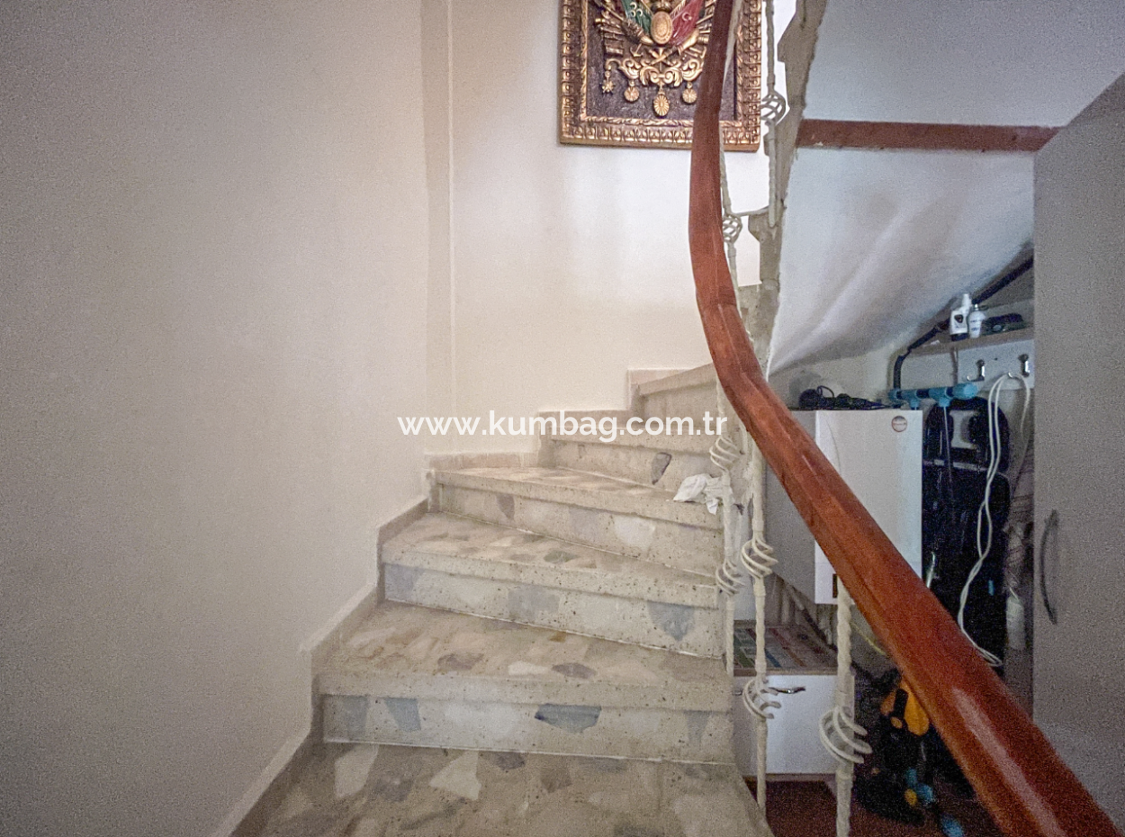 Kumbağ Triplex For Sale With Garden Settlement Close To The Sea 4 1 Villa