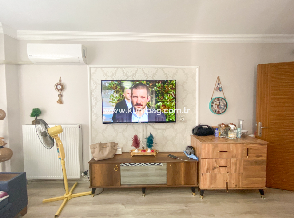 Fully Furnished Apartment For Rent 2 1 Flat With Elevator In Central Location Of Kumbağ