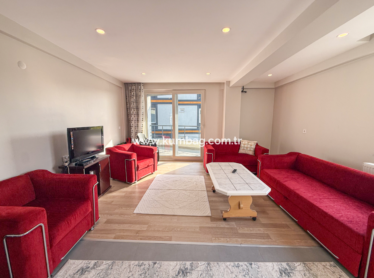 Furnished Luxury 2 1 Flat For Rent In Kumbağ Pool Site