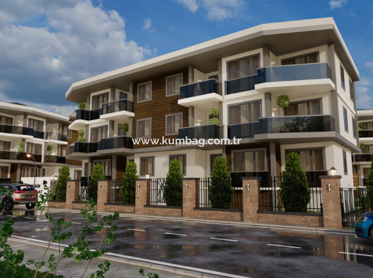 2 1 Flats For Sale In Kumbağ Luxury Pool Yonca Evleri Complex