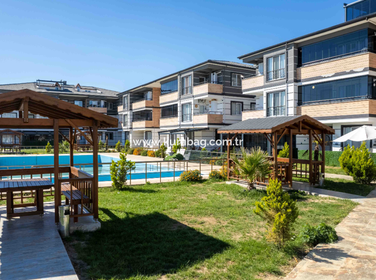 Furnished Luxury 1 1 Garden Floor Flat For Rent In Kumbağ Pool Site