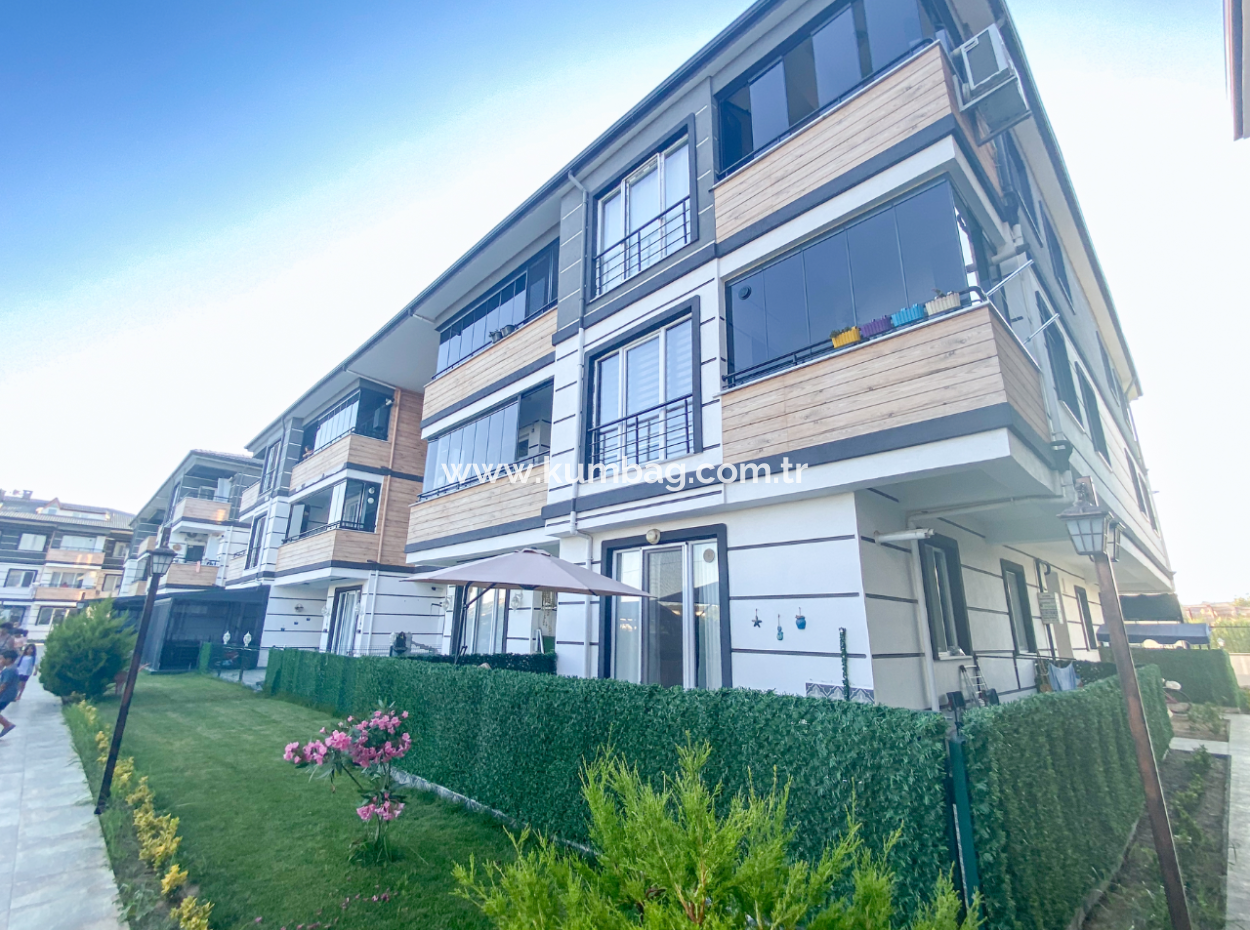 Furnished Luxury 1 1 Garden Floor Flat For Rent In Kumbağ Pool Site