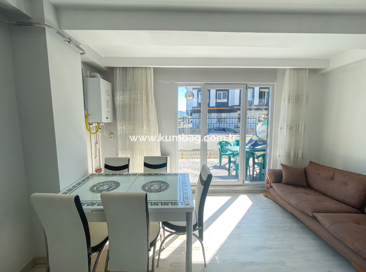Furnished Luxury 1 1 Garden Floor Flat For Rent In Kumbağ Pool Site