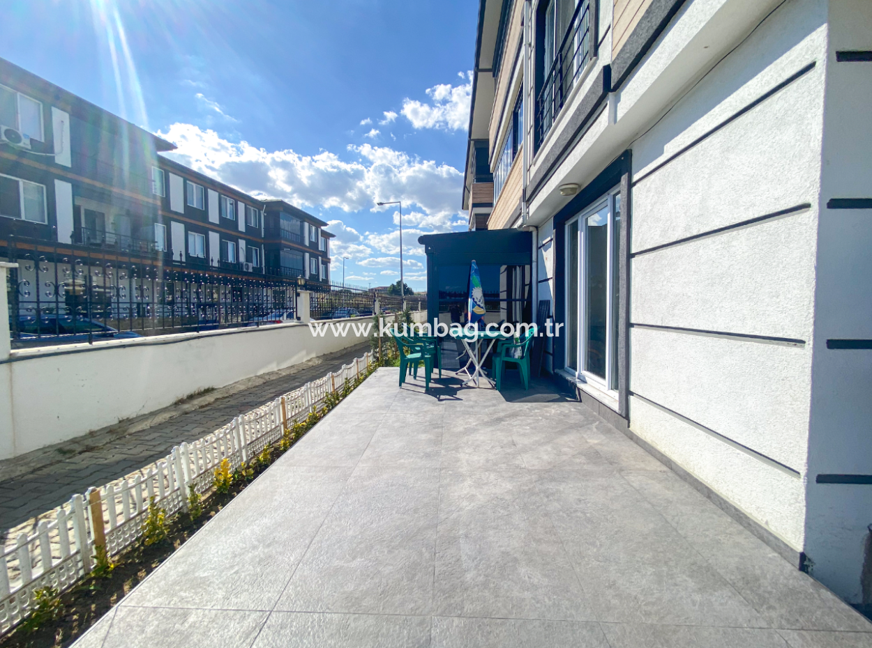 Furnished Luxury 1 1 Garden Floor Flat For Rent In Kumbağ Pool Site