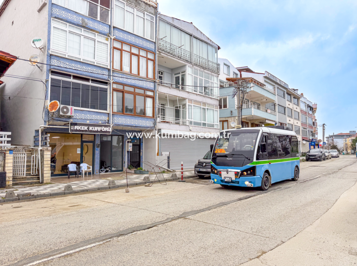1 1 Flat For Sale With Garden Close To The Sea On Kumbağ Main Street