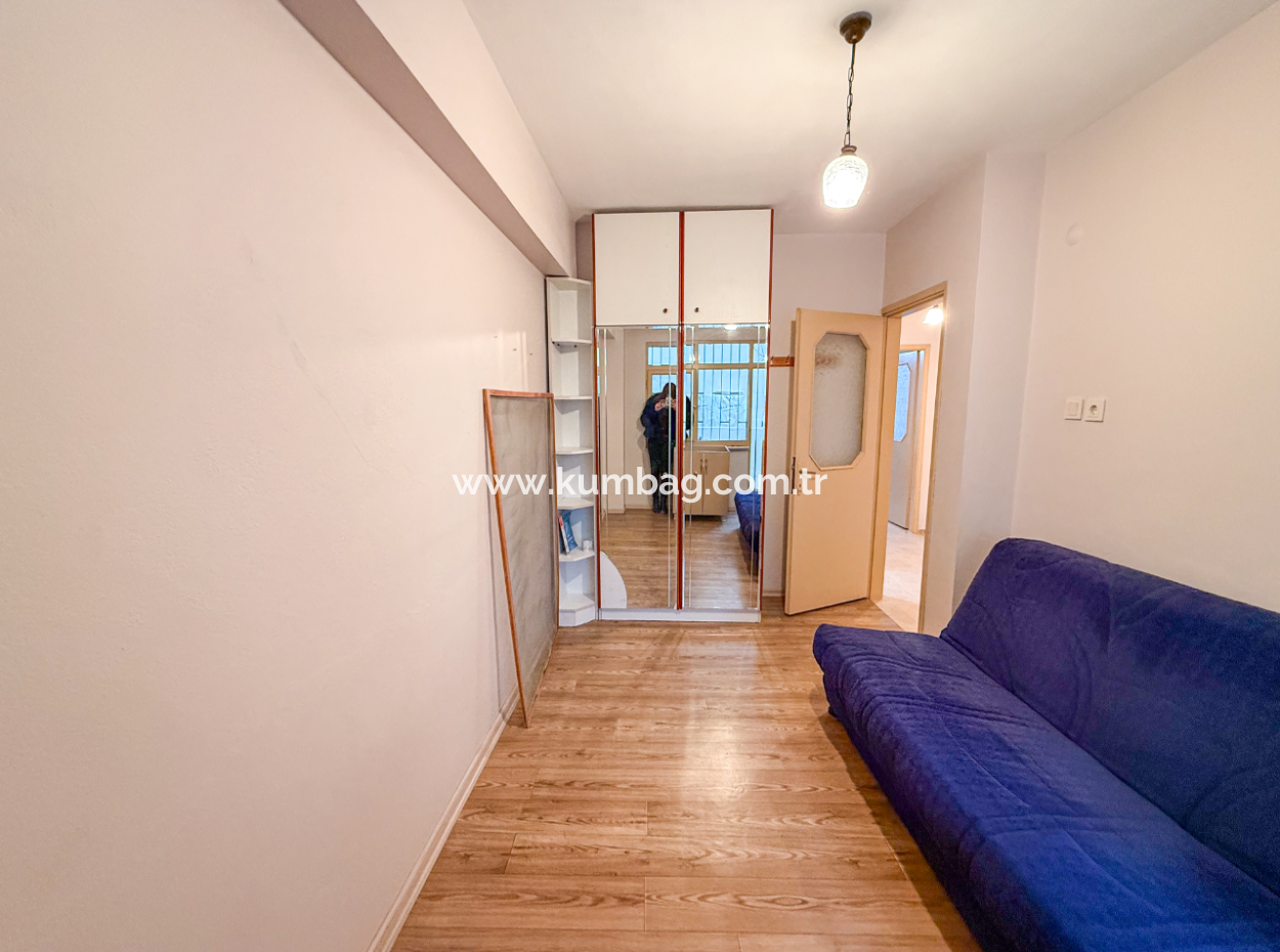 1 1 Flat For Sale With Garden Close To The Sea On Kumbağ Main Street