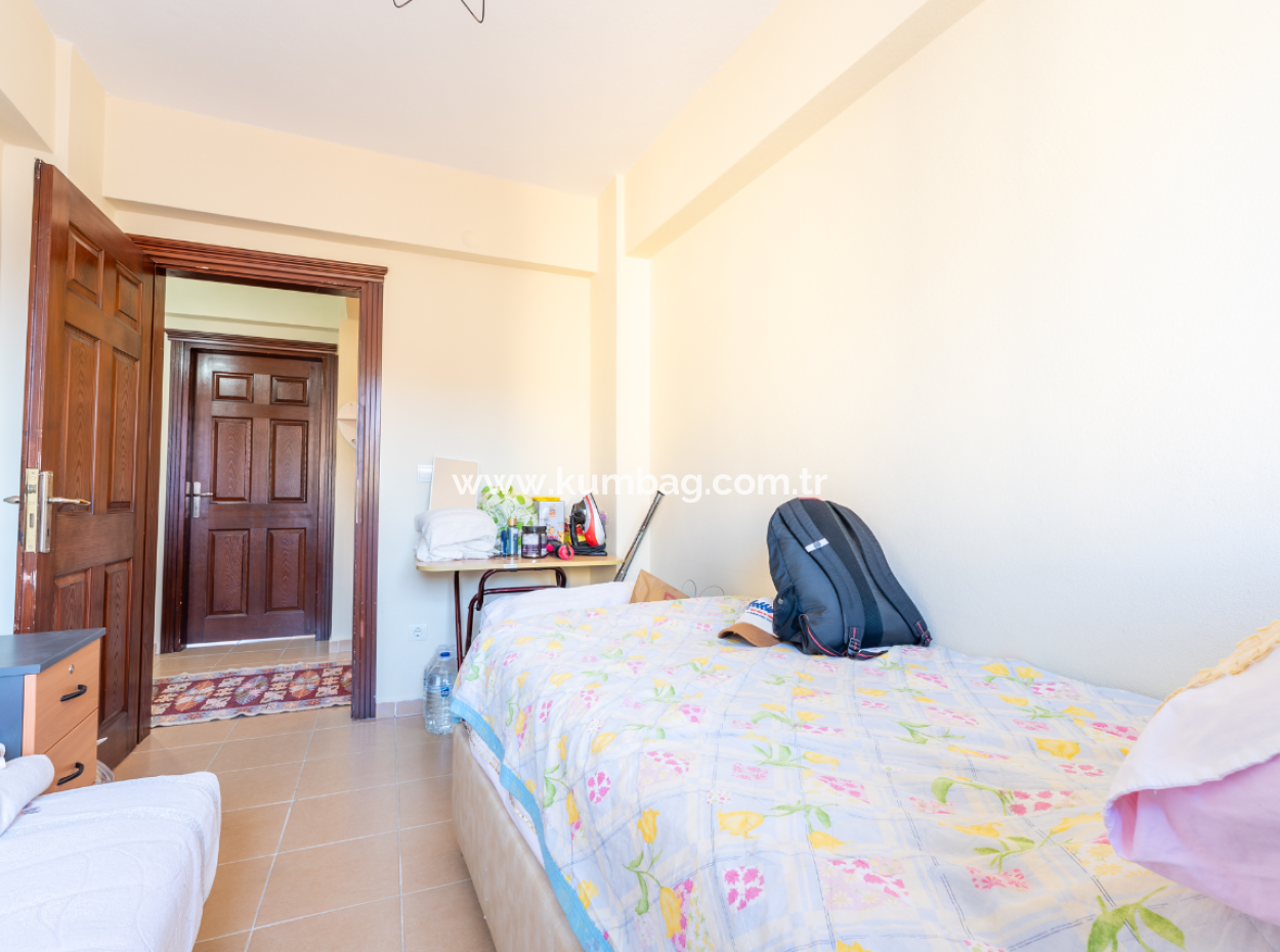 2 1 Flats For Sale In Kumbağ Market Street, Close To The Street And The Sea