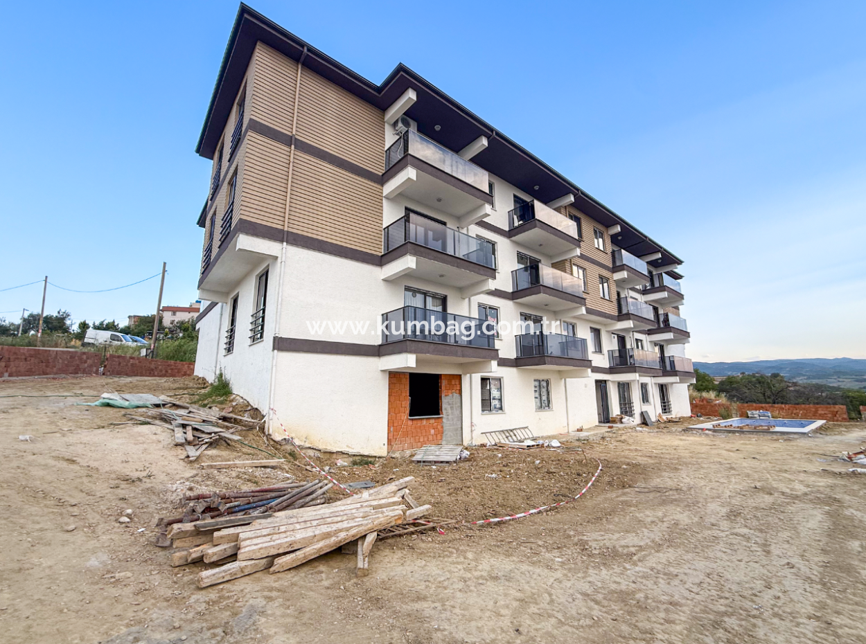 2 1 Flat For Sale With Sea And Nature View In A Site With Kumbağ Pool