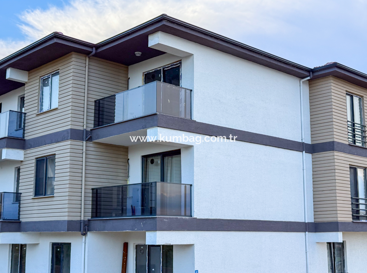 2 1 Flat For Sale With Sea And Nature View In A Site With Kumbağ Pool