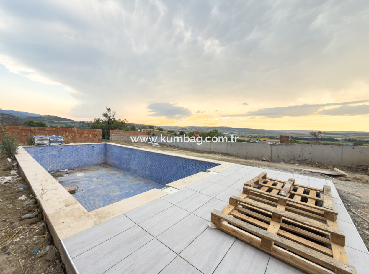 2 1 Flat For Sale With Sea And Nature View In A Site With Kumbağ Pool