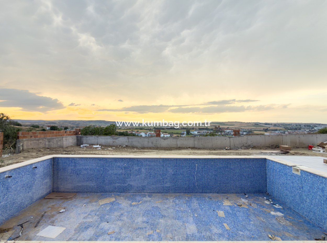 2 1 Flat For Sale With Sea And Nature View In A Site With Kumbağ Pool
