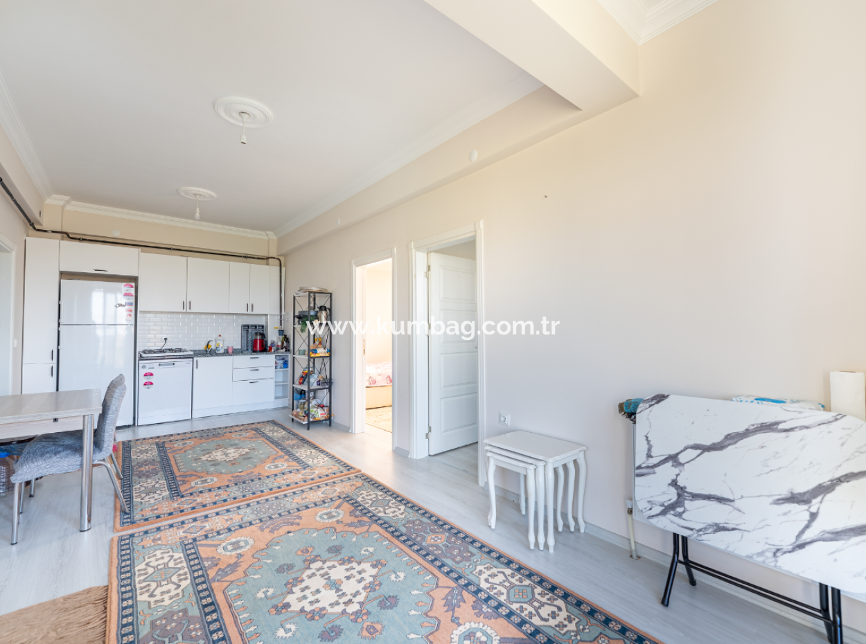 2 1 Flats For Sale In Kumbağ New And Inhabited Building With Spacious Furnished