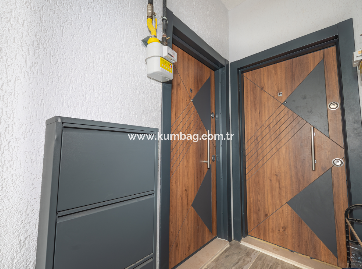 1 1 Flat For Sale In A New Building With Settlement In Kumbağ, Close To The Street
