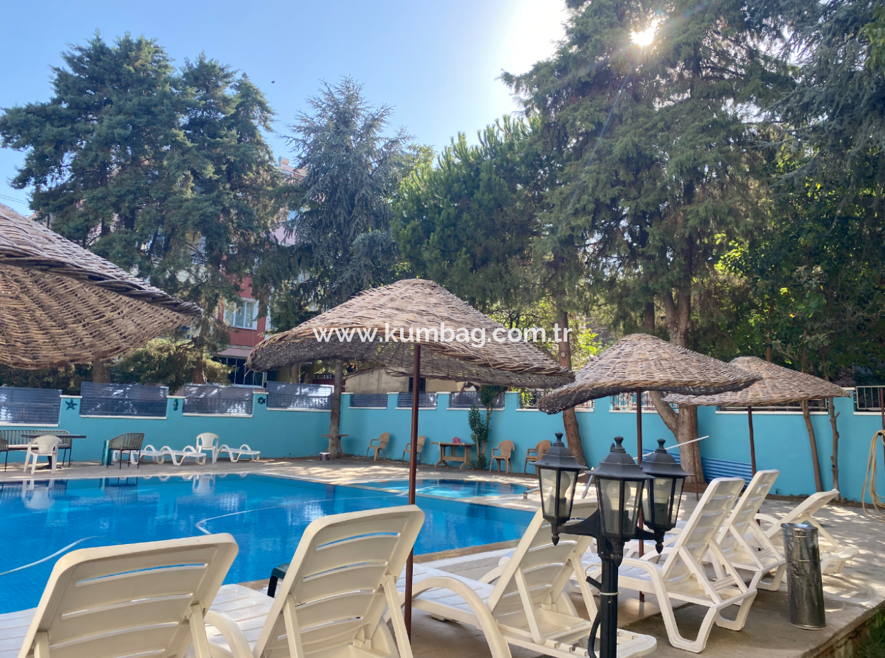 2 1 Flat For Rent In A Centrally Located Site With Pool In Kumbağ