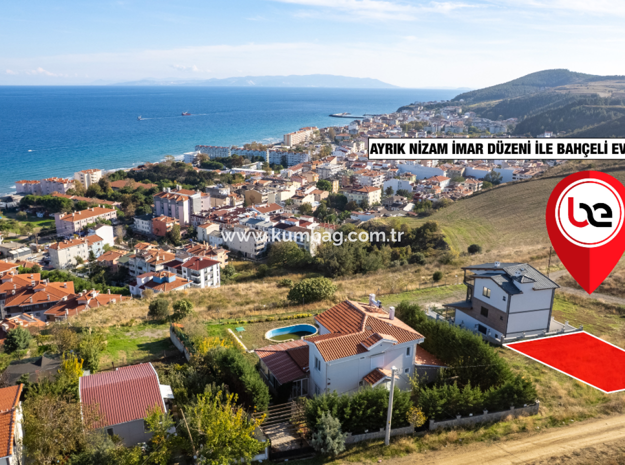 Ready-To-Build Land With Sea View 275M2 Residential Zoning In Kumbağ