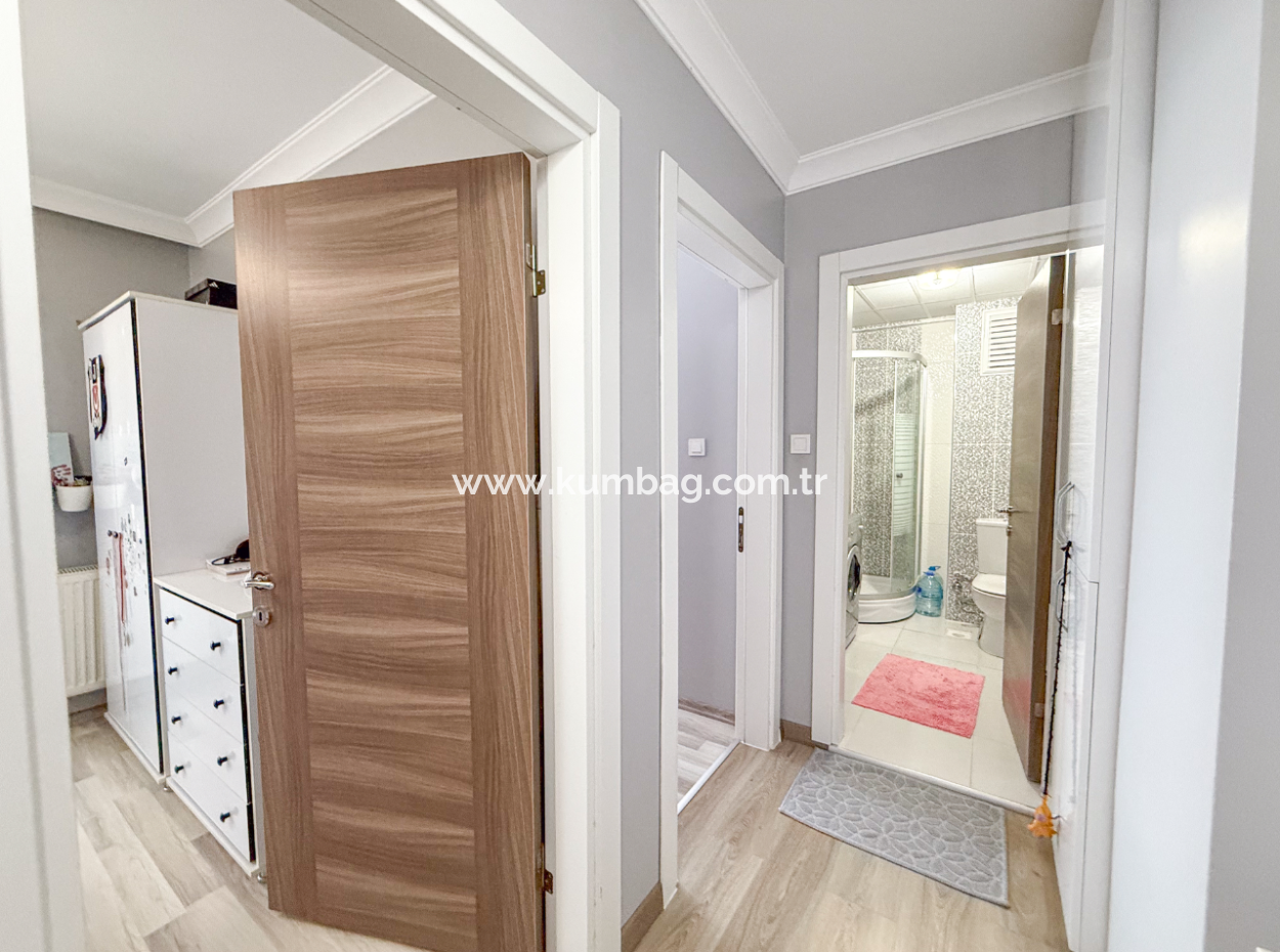 Furnished 2 1 Flats For Sale In A Site With A Pool By The Sea In Kumbağ