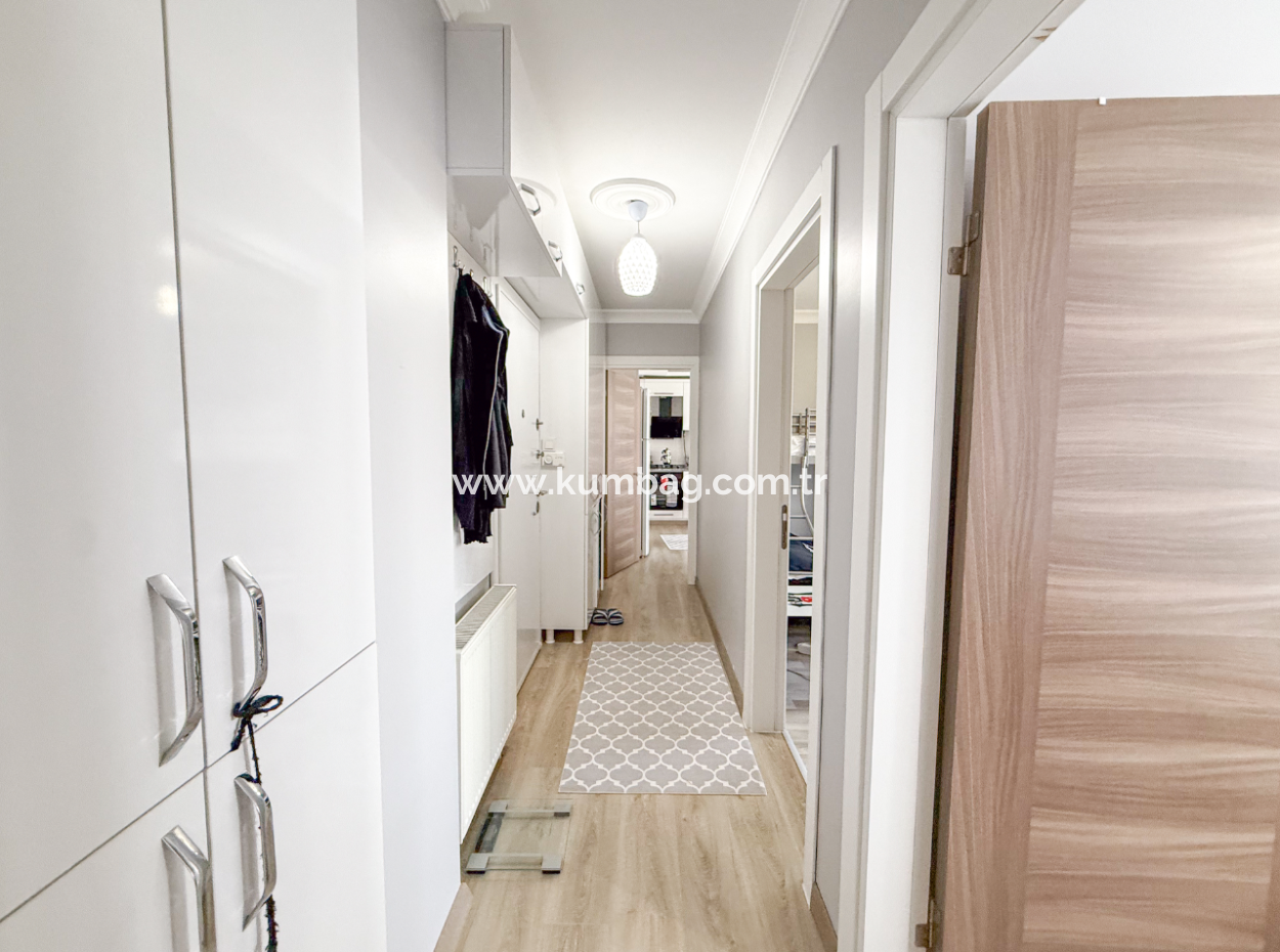 Furnished 2 1 Flats For Sale In A Site With A Pool By The Sea In Kumbağ