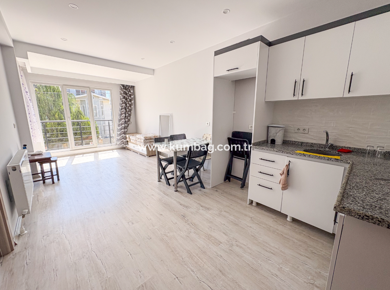 1 1 Flat For Rent In A New Building In Kumbağ, Close To The Street