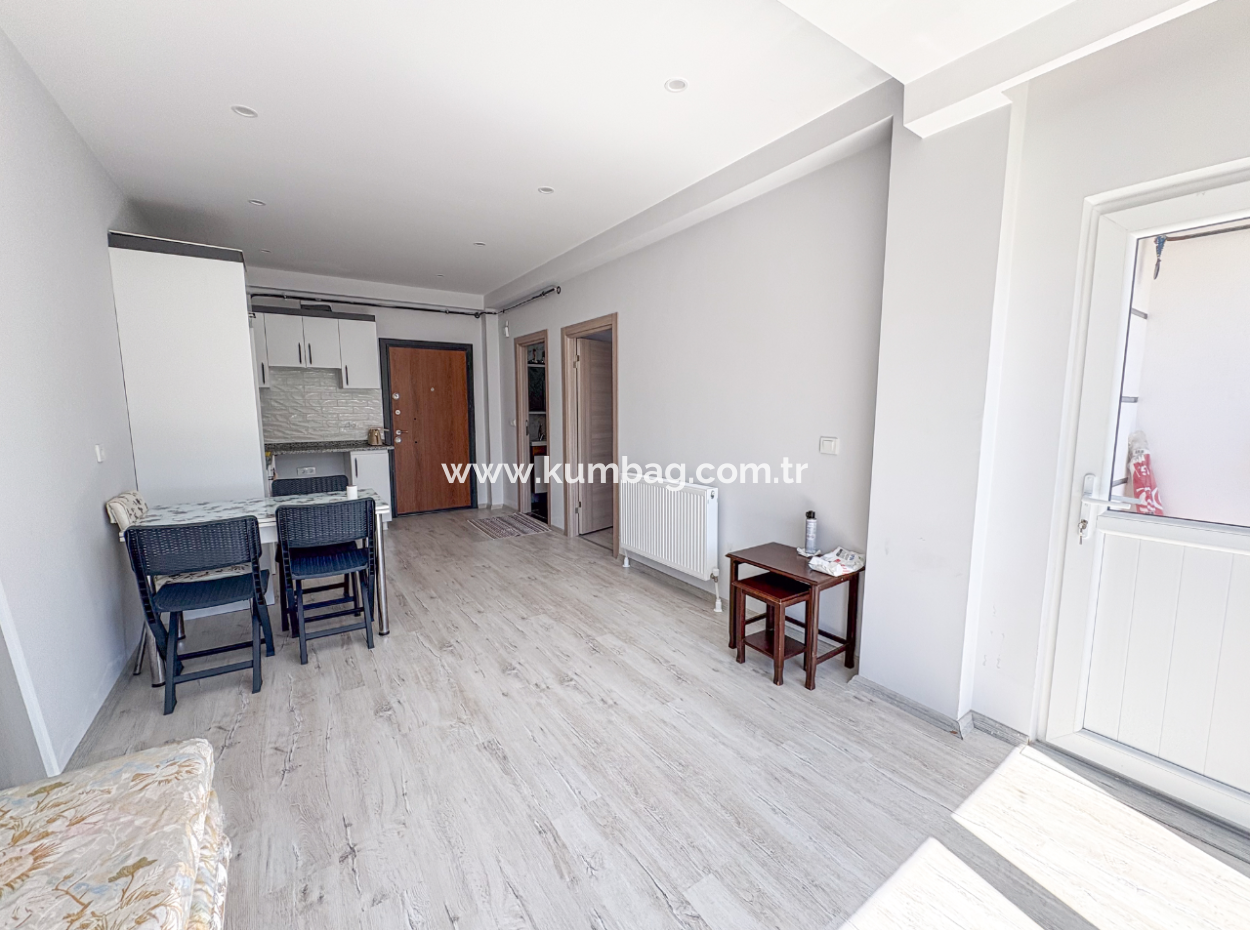 1 1 Flat For Rent In A New Building In Kumbağ, Close To The Street
