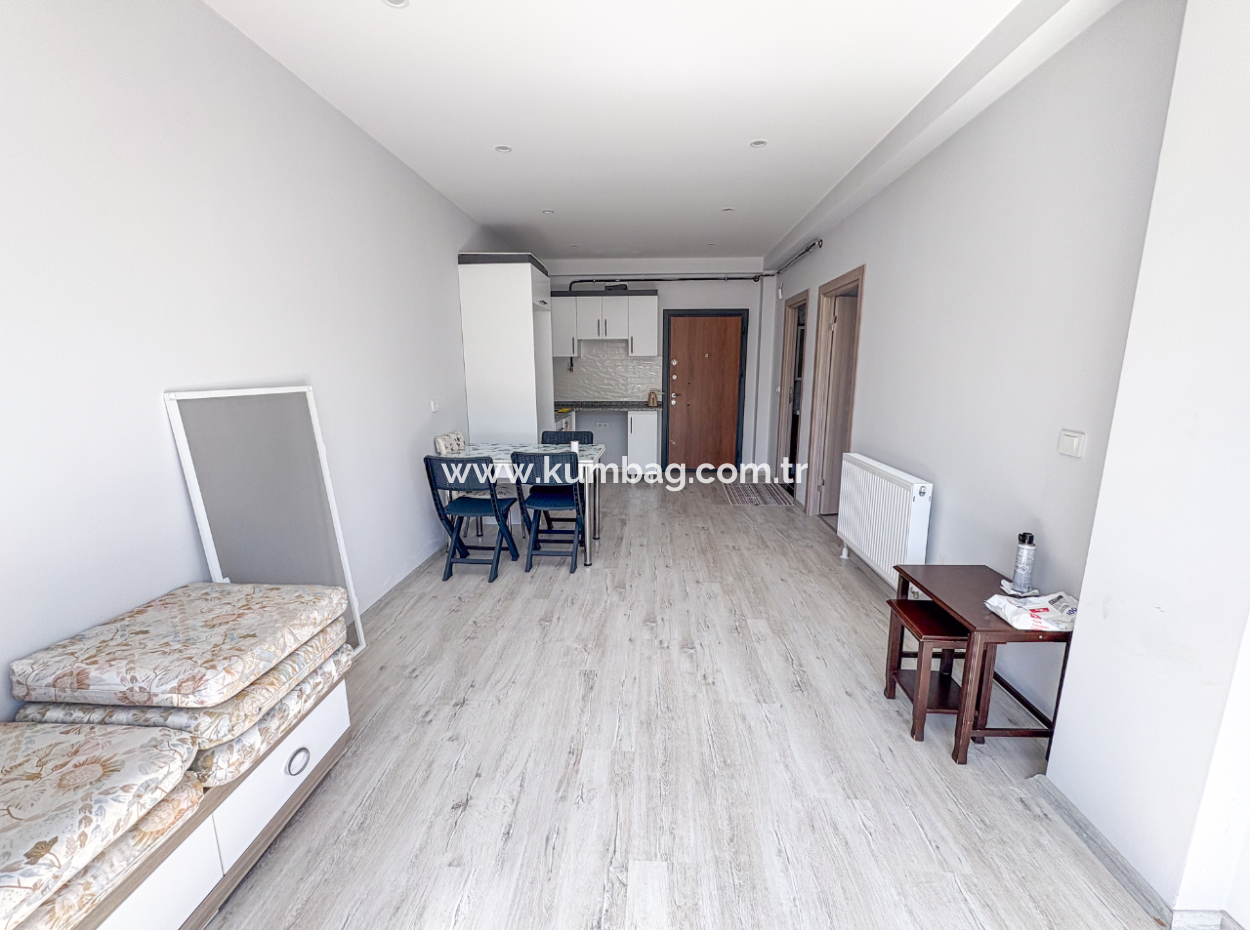1 1 Flat For Rent In A New Building In Kumbağ, Close To The Street