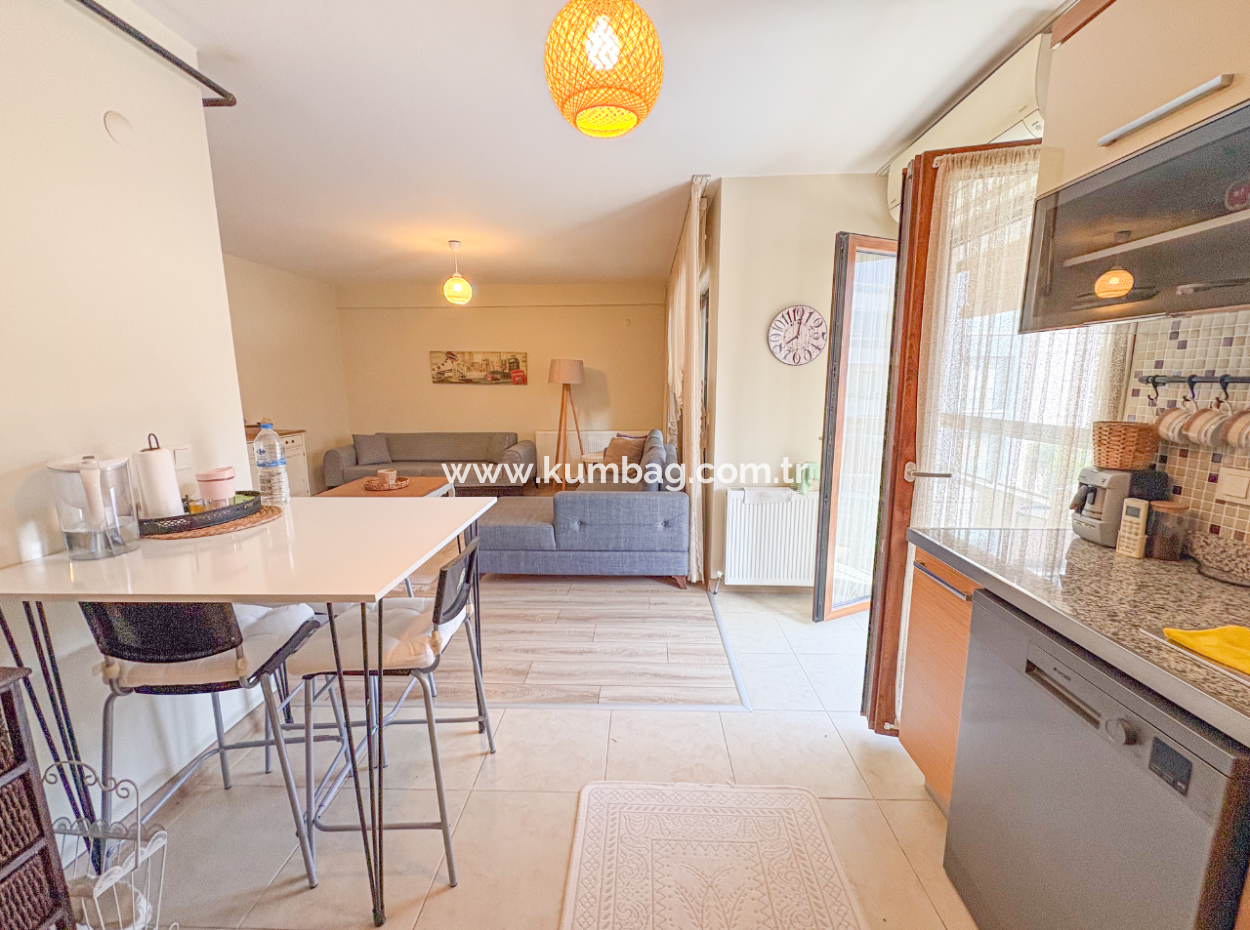 2 1 Flats For Sale In Kumbağ Doğapark Houses With Pool Façade Furnished