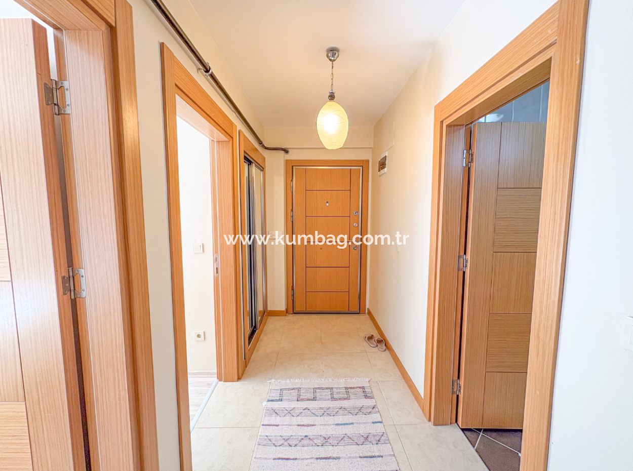 2 1 Flats For Sale In Kumbağ Doğapark Houses With Pool Façade Furnished