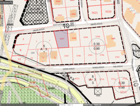 363 M2 Zoned Land For Sale Ready For Construction In Tekirdag Barbaros
