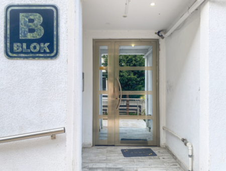 1 1 Flat For Rent With Garden In A Site With Pool In Kumbağ