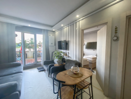 1 1 Flat For Rent With Garden In A Site With Pool In Kumbağ