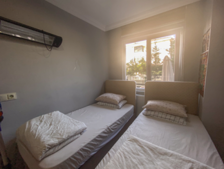 1 1 Flat For Rent With Garden In A Site With Pool In Kumbağ