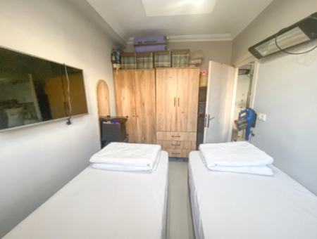 1 1 Flat For Rent With Garden In A Site With Pool In Kumbağ