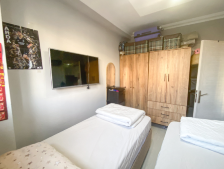 1 1 Flat For Rent With Garden In A Site With Pool In Kumbağ