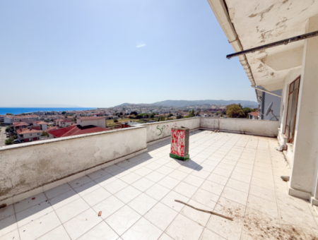 4 1 Triplex Villa For Sale With Large Terrace With Sea View In Kumbağ