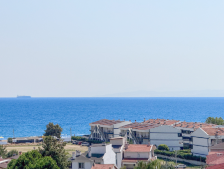 4 1 Triplex Villa For Sale With Large Terrace With Sea View In Kumbağ