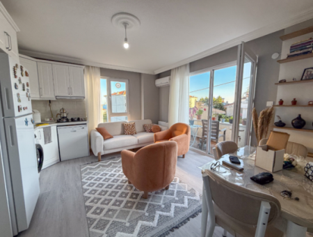 New And Fully Furnished 2 1 Flats For Sale With Sea View In Topağaç