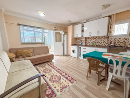Fully Furnished Apartment For Sale 1 1 With Garden In Central Location Of Kumbağ