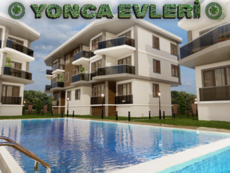 2 1 Flats For Sale In Kumbağ Luxury Pool Yonca Evleri Complex