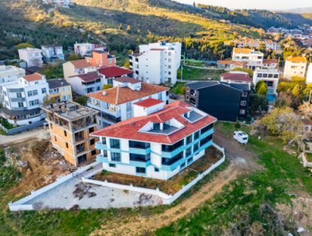 Kumbağ Panoramic Sea View Garden New 1 1 Flat For Sale