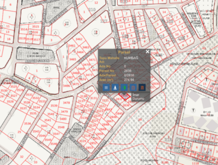 Ready-To-Build Land With Sea View 275M2 Residential Zoning In Kumbağ