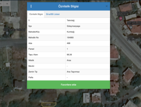 Residential Zoned Land For Sale For Investment Close To The Main Street In Kumbağ