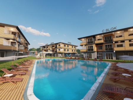 2 1 Flats For Sale In Ova Kent 2 Complex With Luxury Pool In Kumbağ