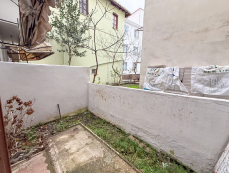 1 1 Flat For Rent With Garden Close To The Sea On Kumbağ Main Street