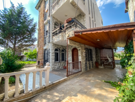 Triplex 4 1 Villa For Sale In Stone Cladding On The Sea Side In Kumbağ