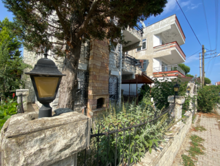 Triplex 4 1 Villa For Sale In Stone Cladding On The Sea Side In Kumbağ
